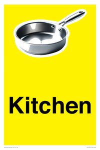Kitchen Dementia Sign Yellow